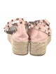Valentino Rockstud Accents Leather Espadrilles