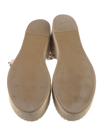 Valentino Rockstud Accents Leather Espadrilles