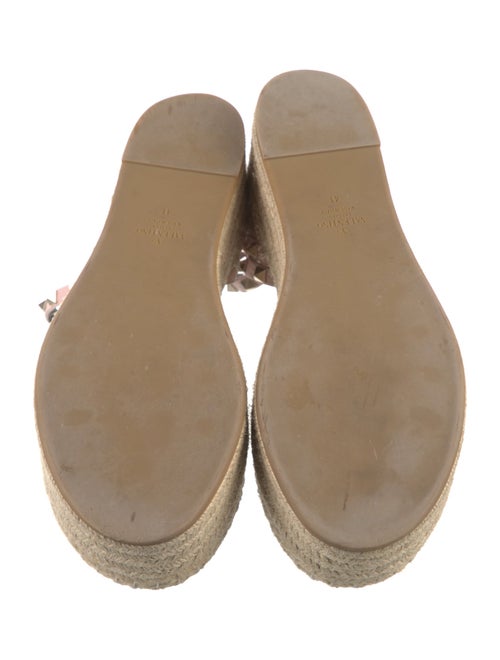 Valentino Rockstud Accents Leather Espadrilles