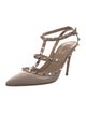 Valentino Rockstud Accents Patent Leather T-Strap Pumps