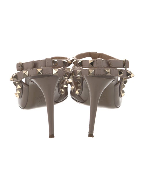 Valentino Rockstud Accents Patent Leather T-Strap Pumps