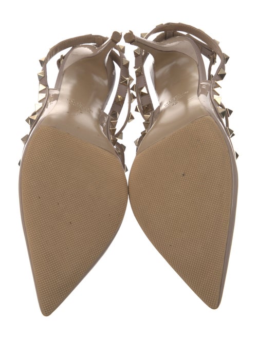 Valentino Rockstud Accents Patent Leather T-Strap Pumps