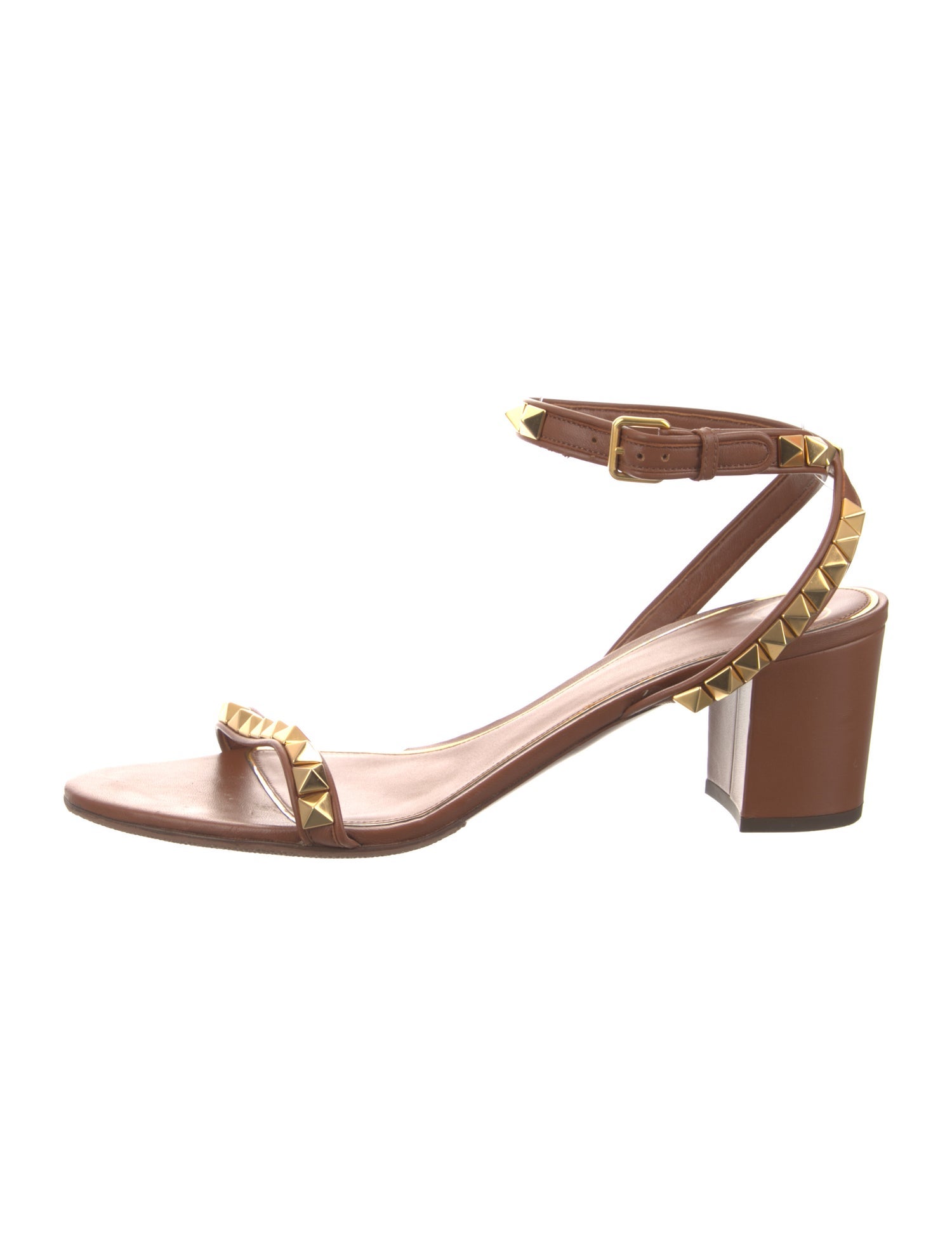 Valentino Rockstud Accents Leather Sandals
