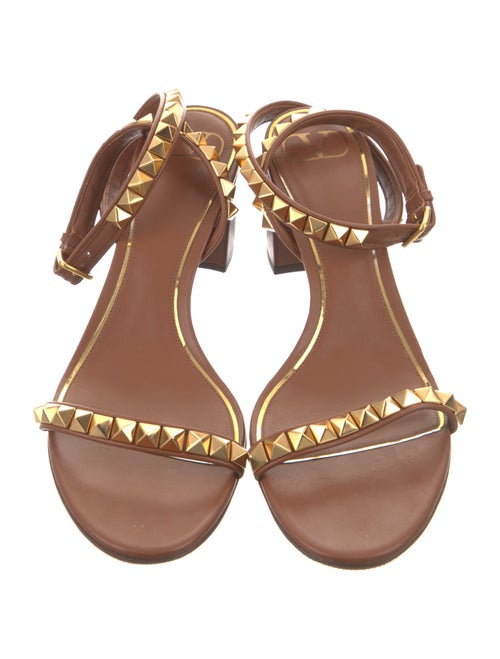 Valentino Rockstud Accents Leather Sandals