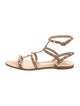 Valentino Rockstud Accents Leather Gladiator Sandals