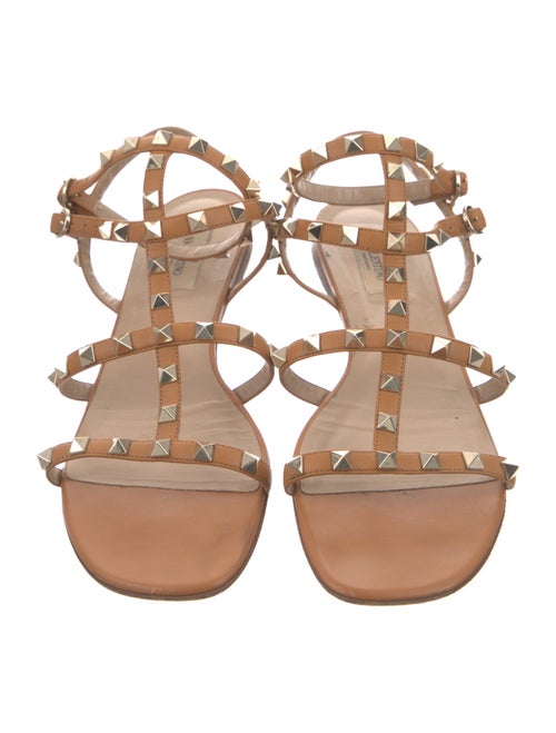 Valentino Rockstud Accents Leather Gladiator Sandals