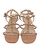 Valentino Rockstud Accents Leather Gladiator Sandals