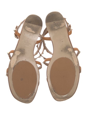 Valentino Rockstud Accents Leather Gladiator Sandals