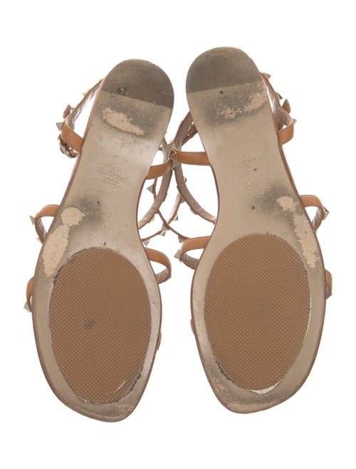 Valentino Rockstud Accents Leather Gladiator Sandals