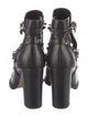 Valentino Rockstud Accents Leather Moto Boots