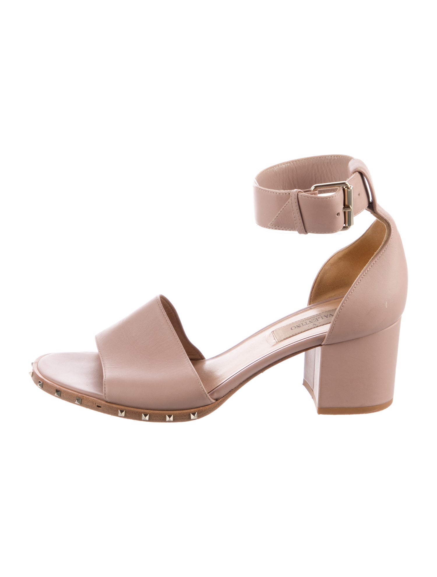 Valentino Rockstud Accents Leather Sandals