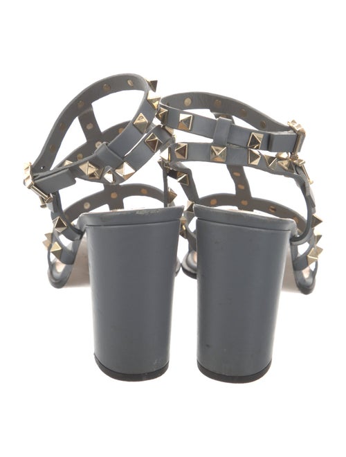 Valentino Rockstud Accents Leather T-Strap Sandals