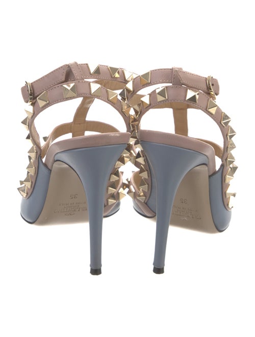 Valentino Rockstud Accents Leather T-Strap Pumps