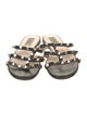 Valentino Rockstud Accents Leather Slides