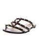 Valentino Rockstud Accents Leather Slingback Sandals