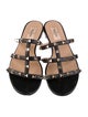 Valentino Rockstud Accents Leather Slingback Sandals