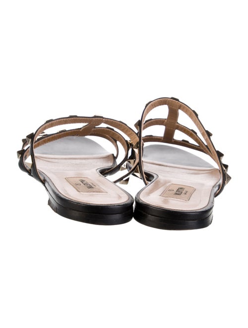 Valentino Rockstud Accents Leather Slingback Sandals