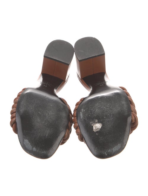 Valentino Leather Braided Accents Slides