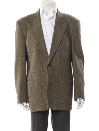 Valentino Virgin Wool Houndstooth Print Sport Coat