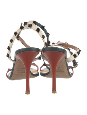 Valentino Rockstud Accents Leather Sandals