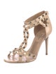 Valentino Rockstud Accents Leather T-Strap Sandals