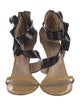 Valentino Patent Leather Bow Accents Sandals