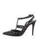 Valentino Rockstud Accents Leather T-Strap Pumps