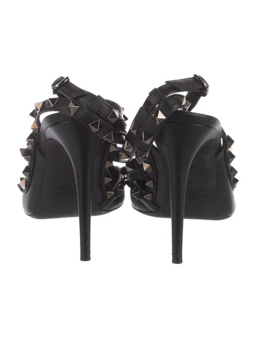 Valentino Rockstud Accents Leather T-Strap Pumps