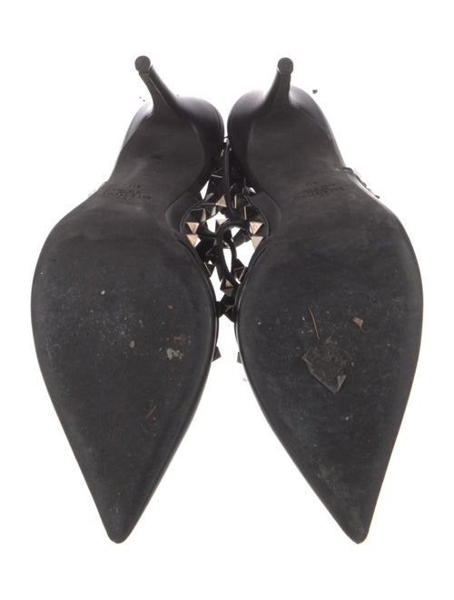 Valentino Rockstud Accents Leather T-Strap Pumps