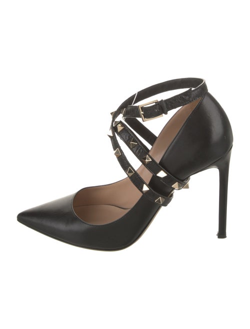 Valentino Rockstud Accents Leather Pumps