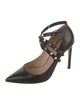 Valentino Rockstud Accents Leather Pumps