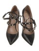 Valentino Rockstud Accents Leather Pumps
