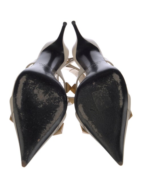 Valentino Rockstud Accents Leather T-Strap Sandals