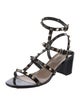 Valentino Rockstud Accents Leather Gladiator Sandals