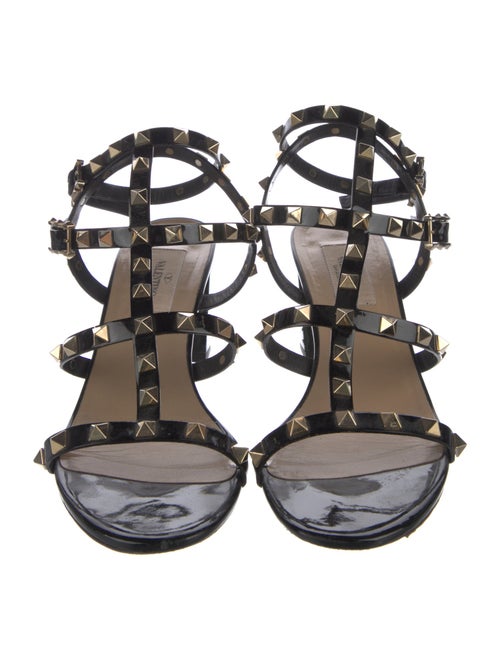 Valentino Rockstud Accents Leather Gladiator Sandals