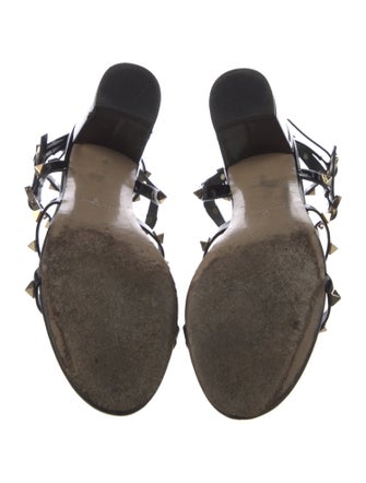 Valentino Rockstud Accents Leather Gladiator Sandals