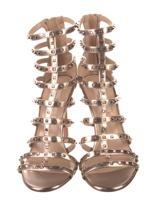 Valentino Rockstud Accents Leather Gladiator Sandals