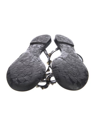 Valentino Rockstud Accents Rubber Flip Flops