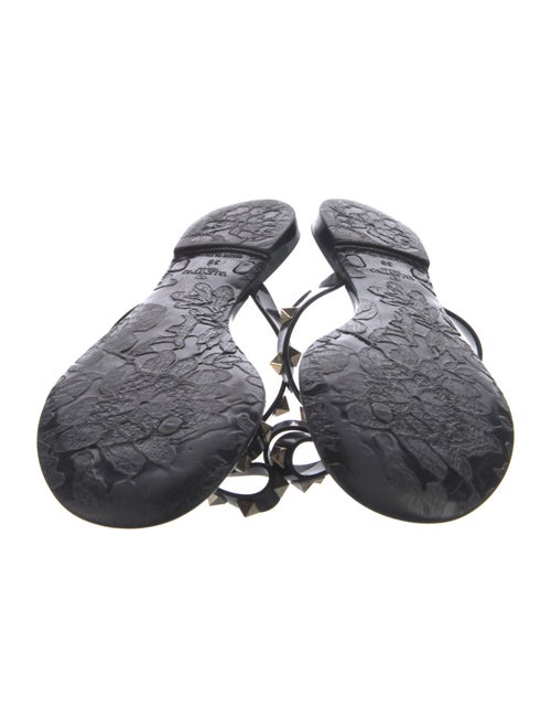 Valentino Rockstud Accents Rubber Flip Flops