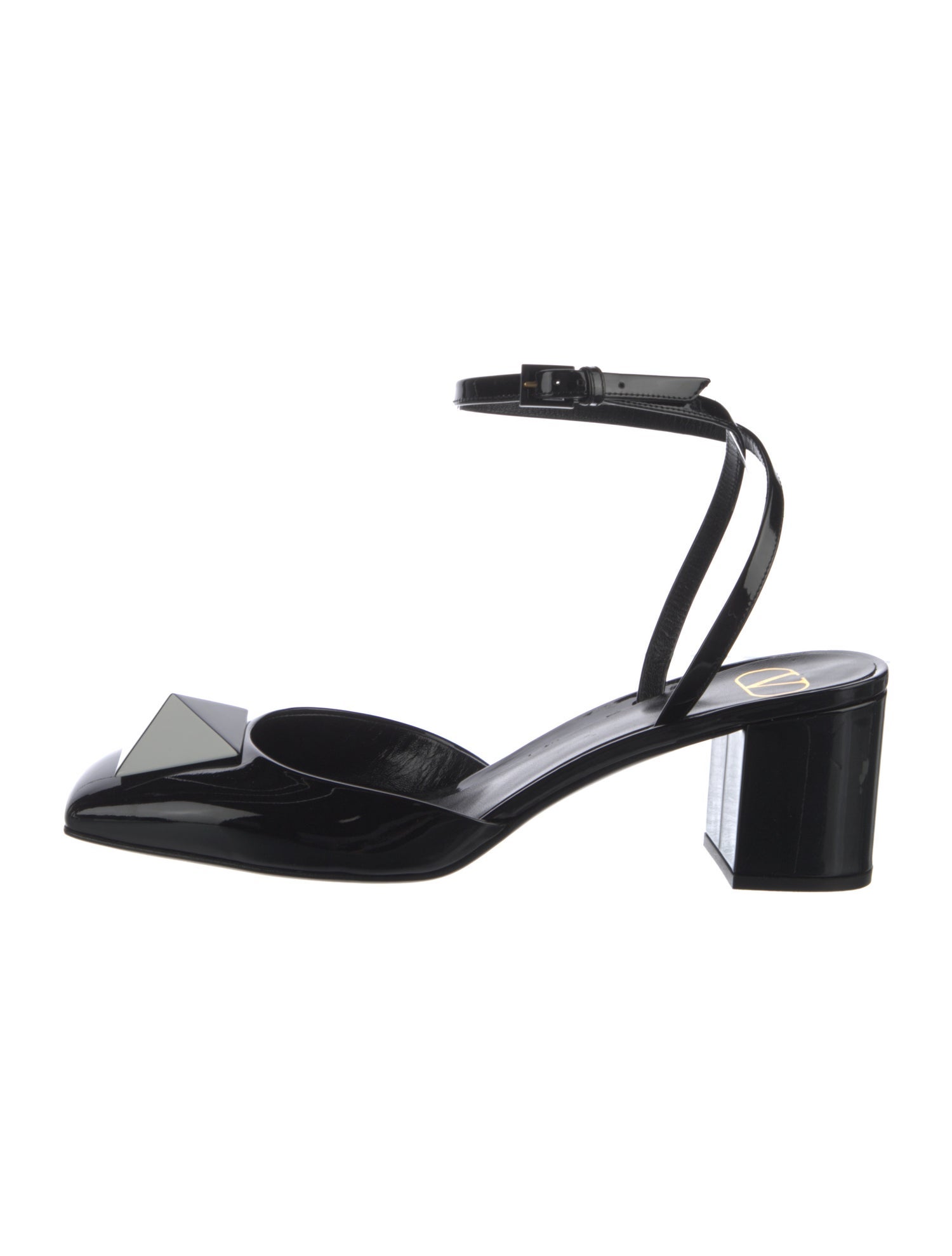 Valentino Rockstud Accents Patent Leather D'Orsay Pumps