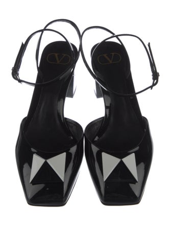 Valentino Rockstud Accents Patent Leather D'Orsay Pumps