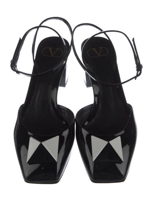 Valentino Rockstud Accents Patent Leather D'Orsay Pumps