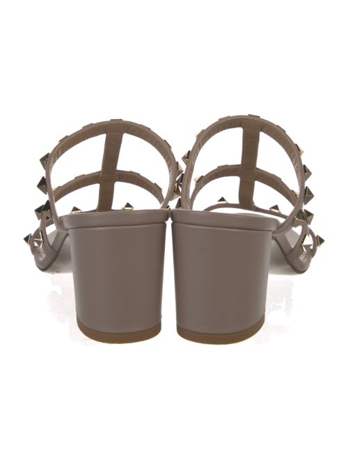 Valentino Rockstud Accents Leather Slides