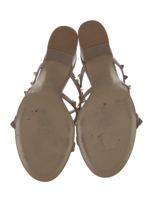 Valentino Rockstud Accents Leather Slides