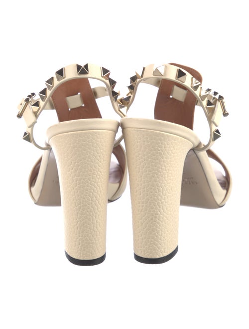 Valentino Rockstud Accents Leather T-Strap Pumps