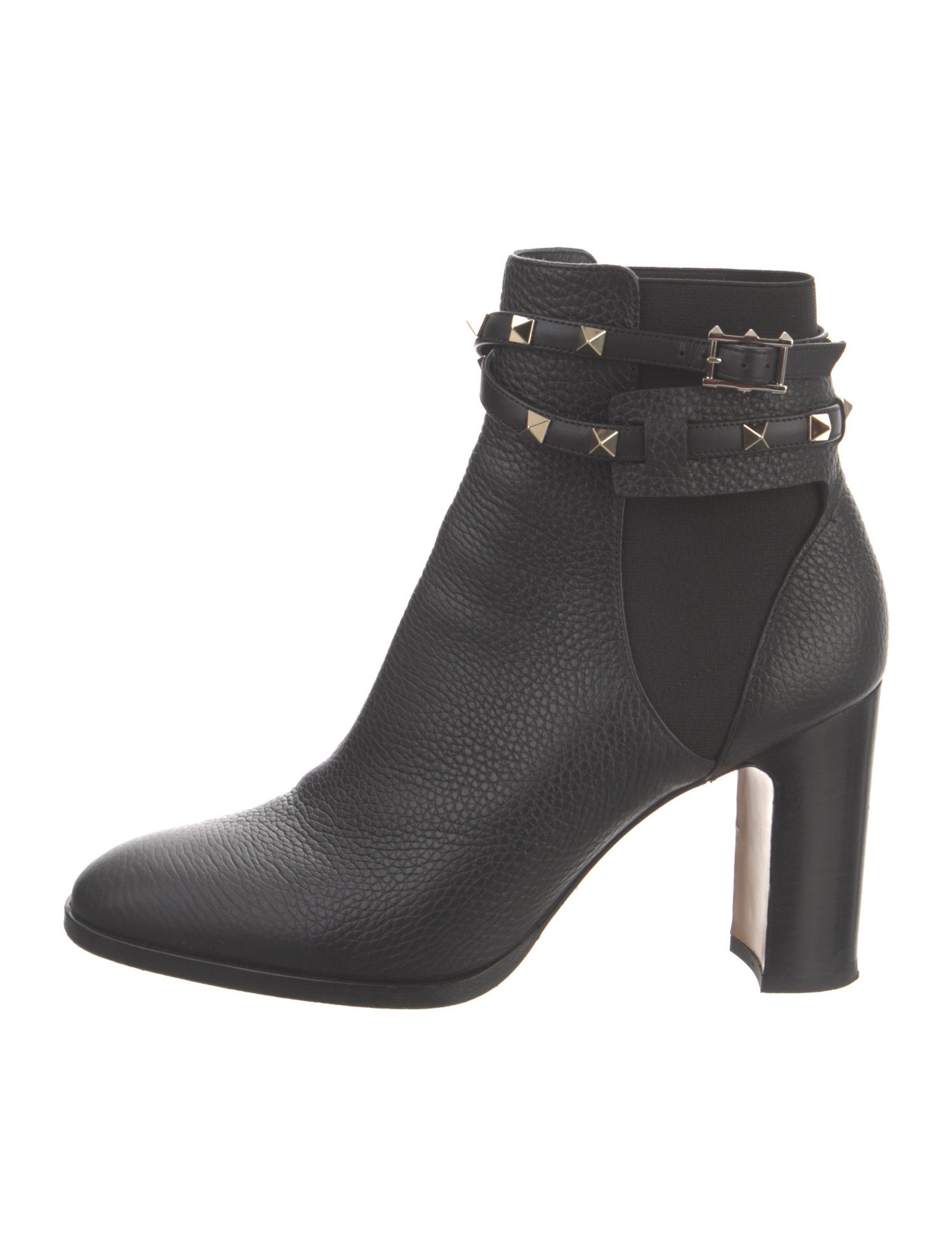 Valentino Rockstud Accents Leather Boots