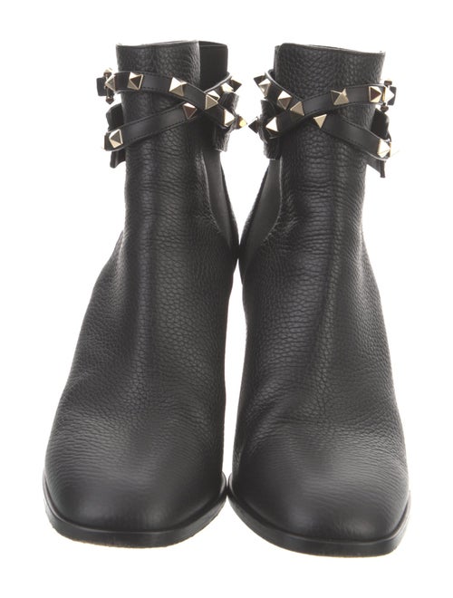 Valentino Rockstud Accents Leather Boots
