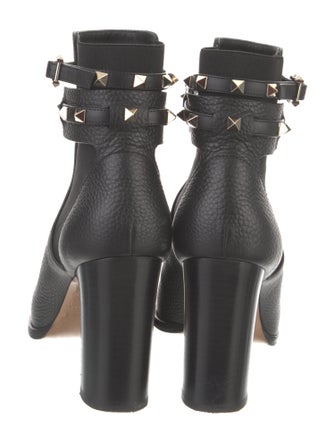 Valentino Rockstud Accents Leather Boots