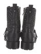 Valentino Rockstud Accents Leather Combat Boots
