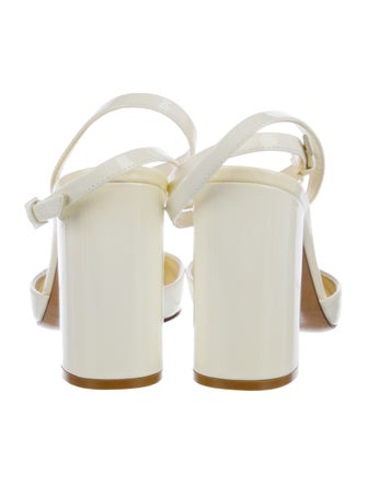 Valentino Rockstud Accents Patent Leather Slingback Pumps